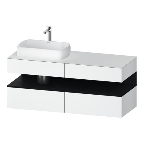 Duravit Waschtischunterschrank Qatego 140x55x60cm, E sw/we m, Pl, B l, B