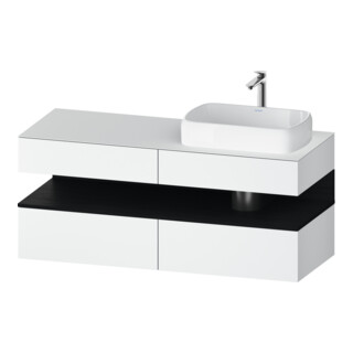 Duravit Waschtischunterschrank Qatego 140x55x60cm, E sw/we m, Pl, B r, B