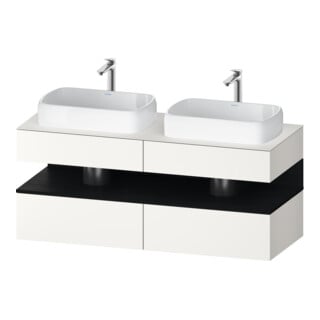 Duravit Waschtischunterschrank Qatego 140x55x60cm, E sw/we m, Pl, Beck. beids.