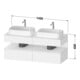Duravit Waschtischunterschrank Qatego 140x55x60cm, gra m/ba m, Pl, B bs, B
