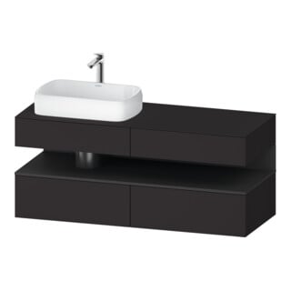 Duravit Waschtischunterschrank Qatego 140x55x60cm, gra m/Gr m, Pl, Beck. li