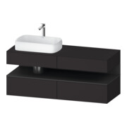 Duravit Waschtischunterschrank Qatego 140x55x60cm, gra m/Gr m, Pl, Beck. li