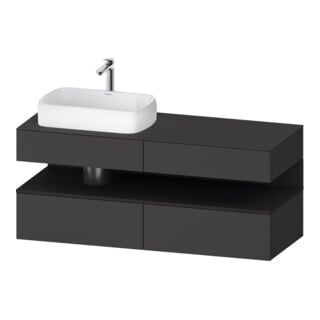 Duravit Waschtischunterschrank Qatego 140x55x60cm, gra m/Gr m, Pl, Beck. li