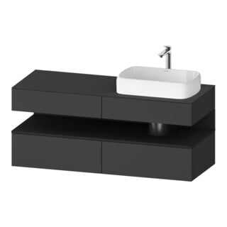 Duravit Waschtischunterschrank Qatego 140x55x60cm, gra m/Gr m, Pl, Beck. re