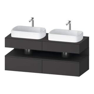 Duravit Waschtischunterschrank Qatego 140x55x60cm, gra m, Pl, B bs, Nischenb