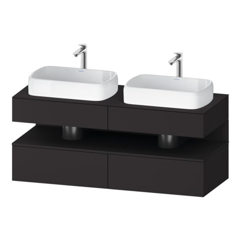 Duravit Waschtischunterschrank Qatego 140x55x60cm, gra m, Pl, B bs, Nischenb