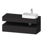 Duravit Waschtischunterschrank Qatego 140x55x60cm, gra m, Pl, B re, Nischenb