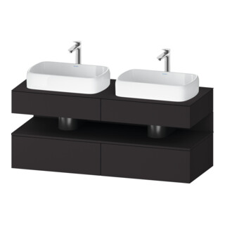 Duravit Waschtischunterschrank Qatego 140x55x60cm, gra m, Pl, Beck. beids.