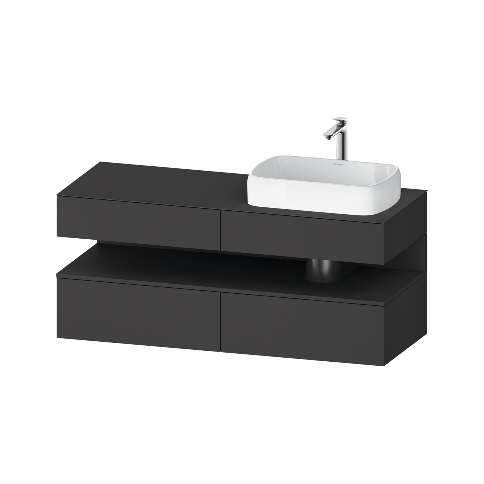 Duravit Waschtischunterschrank Qatego 140x55x60cm, gra m, Pl, Beck. re