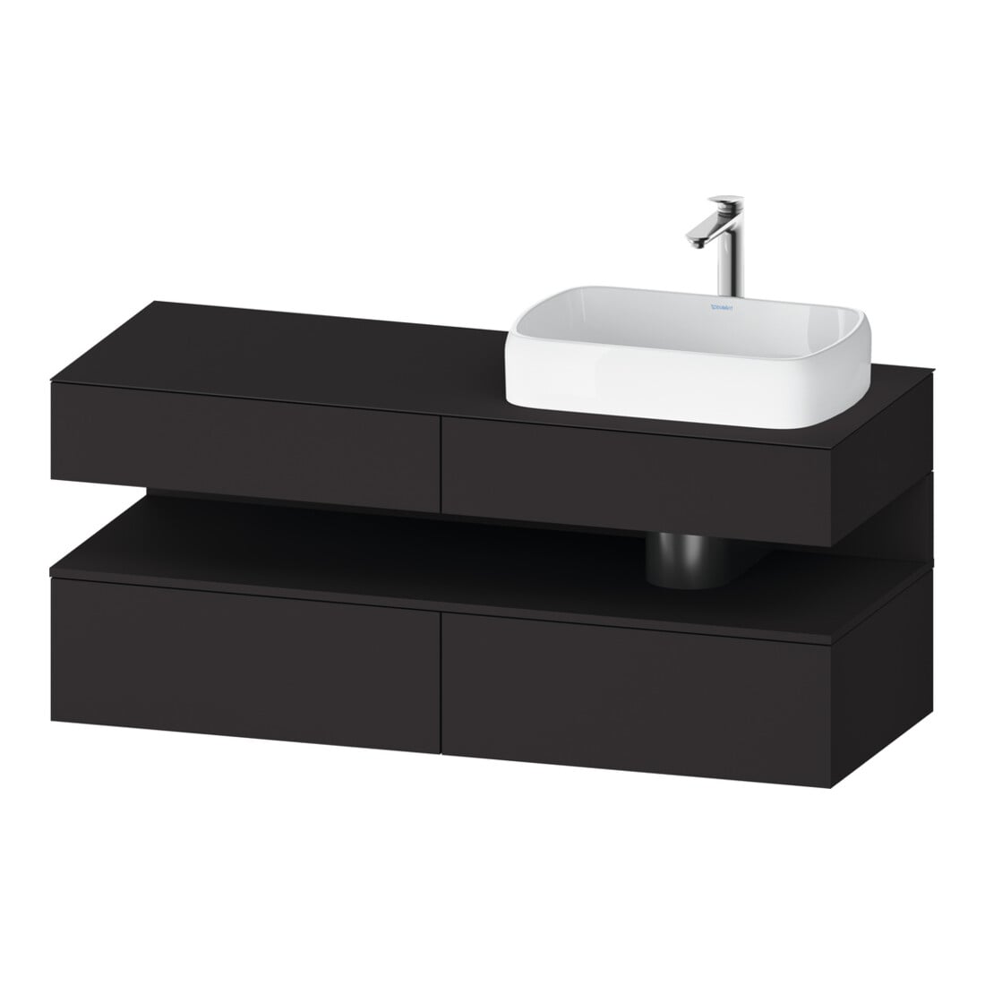 Duravit Waschtischunterschrank Qatego 140x55x60cm, gra m, Pl, Beck. re