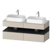 Duravit Waschtischunterschrank Qatego 140x55x60cm, gra m/ta m, Pl, B beids.