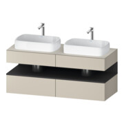 Duravit Waschtischunterschrank Qatego 140x55x60cm, gra m/ta m, Pl, B beids.