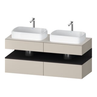 Duravit Waschtischunterschrank Qatego 140x55x60cm, gra m/ta m, Pl, B beids.