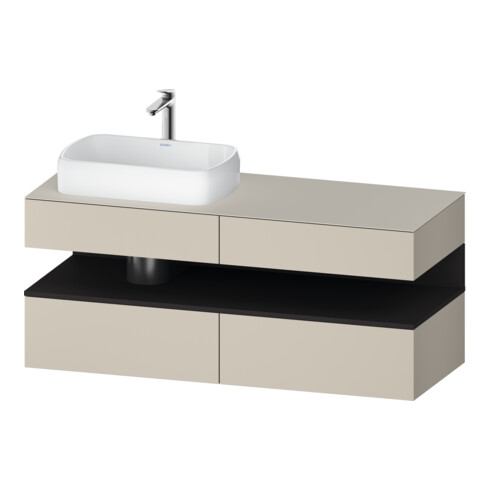 Duravit Waschtischunterschrank Qatego 140x55x60cm, gra m/ta m, Pl, Beck. li