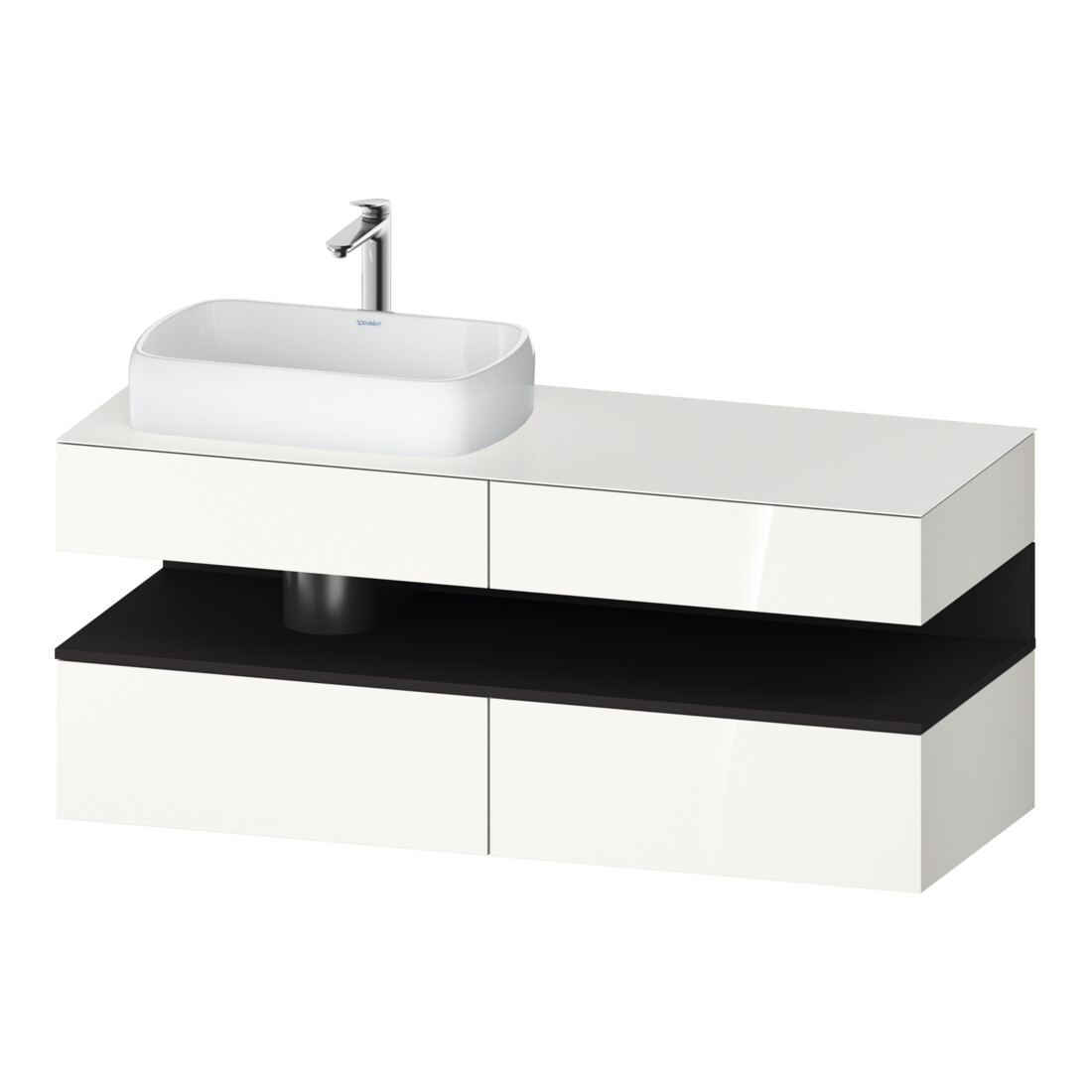 Duravit Waschtischunterschrank Qatego 140x55x60cm, gra m/we g, Pl, B l, B