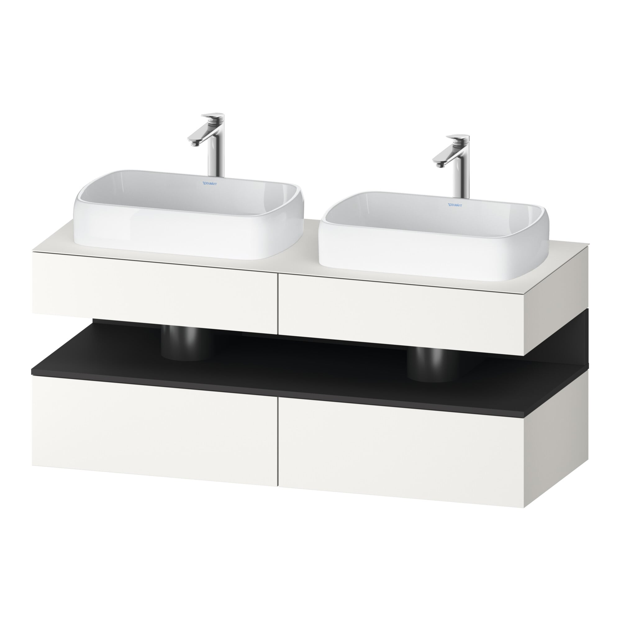 Duravit Waschtischunterschrank Qatego 140x55x60cm, gra m/we m, Pl, B beids.