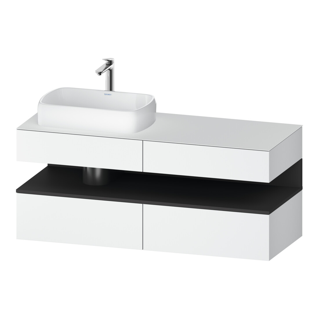 Duravit Waschtischunterschrank Qatego 140x55x60cm, gra m/we m, Pl, B l, B