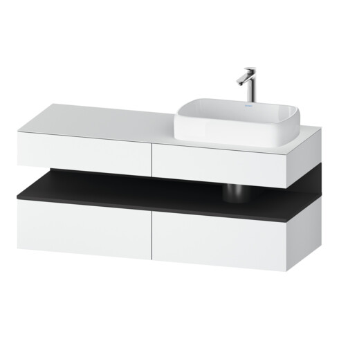 Duravit Waschtischunterschrank Qatego 140x55x60cm, gra m/we m, Pl, Beck. re