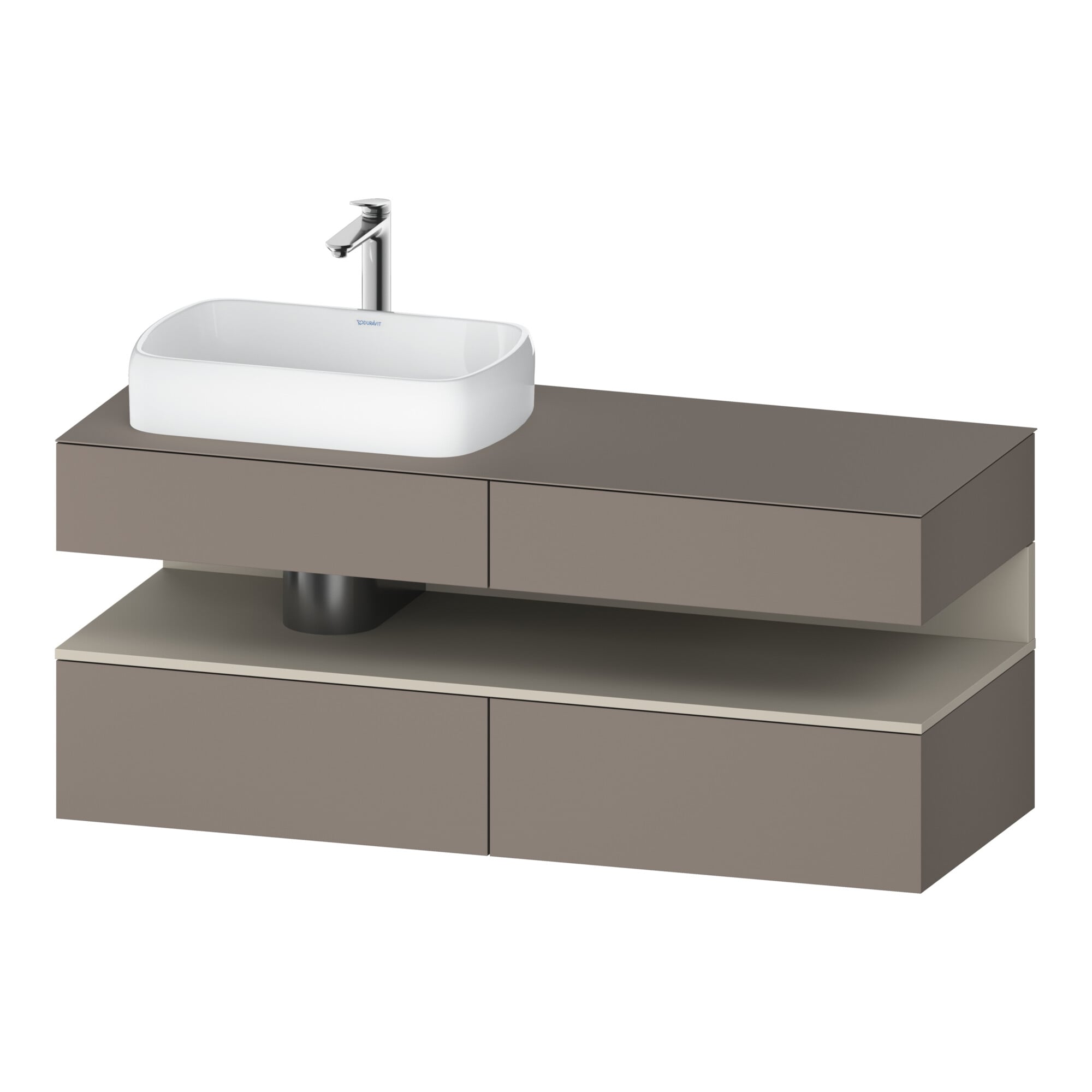 Duravit Waschtischunterschrank Qatego 140x55x60cm, T m/ba m, Pl, B l, Nischenb
