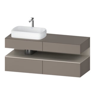 Duravit Waschtischunterschrank Qatego 140x55x60cm, T m/ba m, Pl, Beck. li