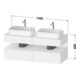 Duravit Waschtischunterschrank Qatego 140x55x60cm, T m/Gr m, Pl, B bs, B