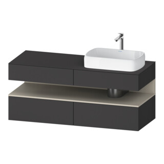 Duravit Waschtischunterschrank Qatego 140x55x60cm, T m/Gr m, Pl, B r, Nischenb