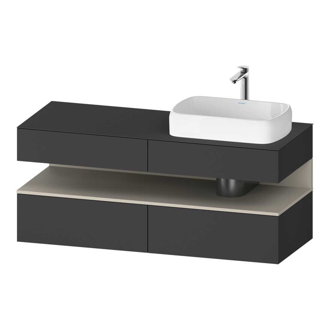 Duravit Waschtischunterschrank Qatego 140x55x60cm, T m/Gr m, Pl, B r, Nischenb