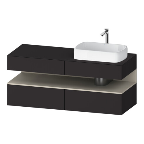 Duravit Waschtischunterschrank Qatego 140x55x60cm, T m/Gr m, Pl, B r, Nischenb