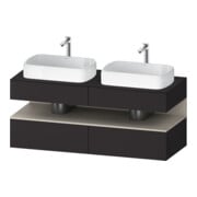 Duravit Waschtischunterschrank Qatego 140x55x60cm, T m/Gr m, Pl, Beck. beids.