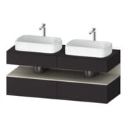 Duravit Waschtischunterschrank Qatego 140x55x60cm, T m/Gr m, Pl, Beck. beids.