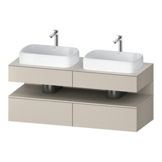Duravit Waschtischunterschrank Qatego 140x55x60cm, T m/ta m, Pl, Beck. beids.