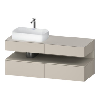 Duravit Waschtischunterschrank Qatego 140x55x60cm, T m/ta m, Pl, Beck. li