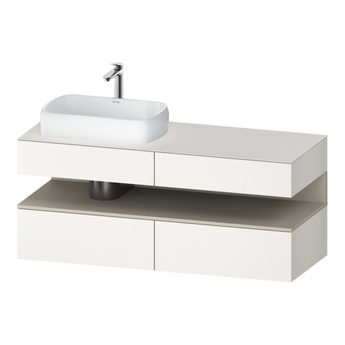 Duravit Waschtischunterschrank Qatego 140x55x60cm, T m/we m, Pl, B l, Nischenb