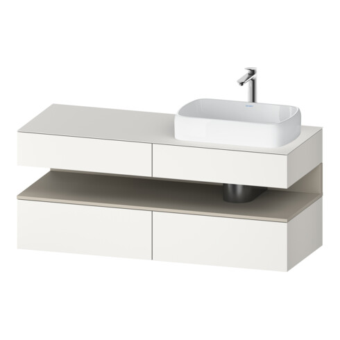 Duravit Waschtischunterschrank Qatego 140x55x60cm, T m/we m, Pl, B r, Nischenb