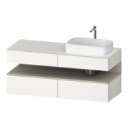 Duravit Waschtischunterschrank Qatego 140x55x60cm, T m/we m, Pl, B r, Nischenb