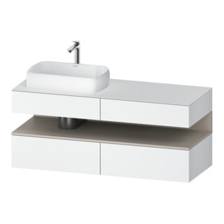 Duravit Waschtischunterschrank Qatego 140x55x60cm, T m/we m, Pl, Beck. li