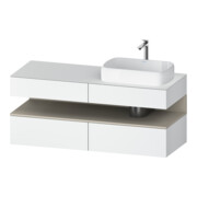 Duravit Waschtischunterschrank Qatego 140x55x60cm, T m/we m, Pl, Beck. re