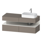 Duravit Waschtischunterschrank Qatego 140x55x60cm, w g/b m, Pl, B re, Nischenb