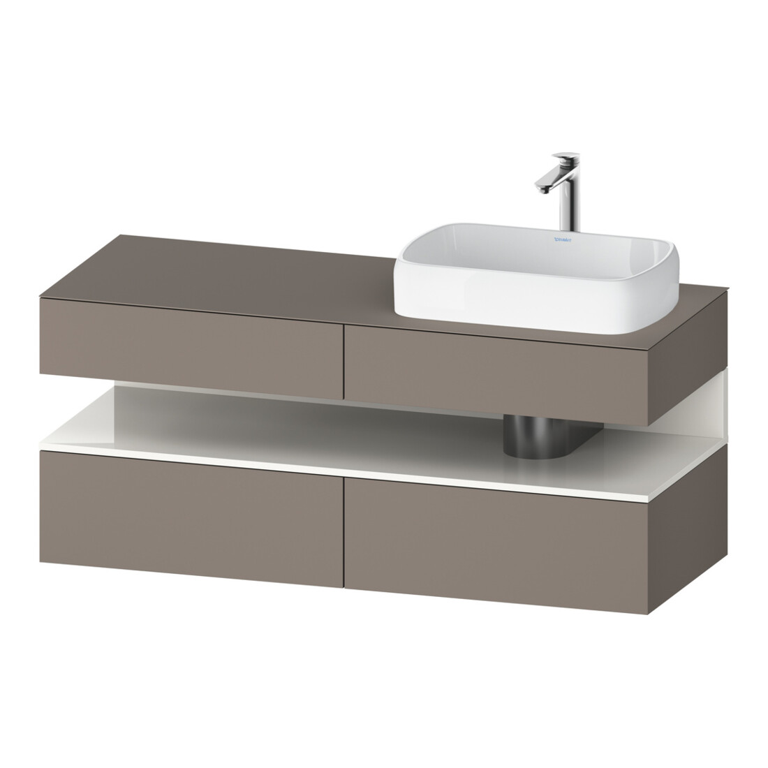 Duravit Waschtischunterschrank Qatego 140x55x60cm, w g/b m, Pl, B re, Nischenb