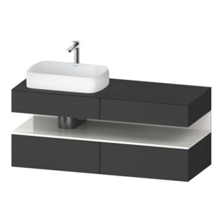 Duravit Waschtischunterschrank Qatego 140x55x60cm, w g/Gra m, Pl, B l, B