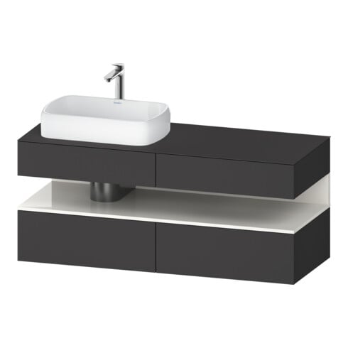 Duravit Waschtischunterschrank Qatego 140x55x60cm, w g/Gra m, Pl, B l, B