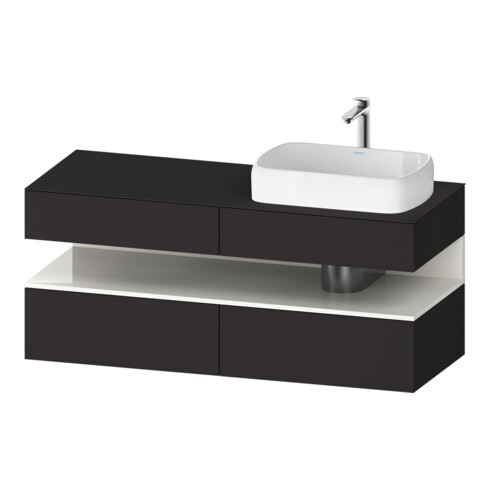 Duravit Waschtischunterschrank Qatego 140x55x60cm, w g/Gra m, Pl, B r, B