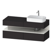 Duravit Waschtischunterschrank Qatego 140x55x60cm, w g/Gra m, Pl, B r, B