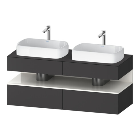 Duravit Waschtischunterschrank Qatego 140x55x60cm, w g/Gra m, Pl, Beck. beids.