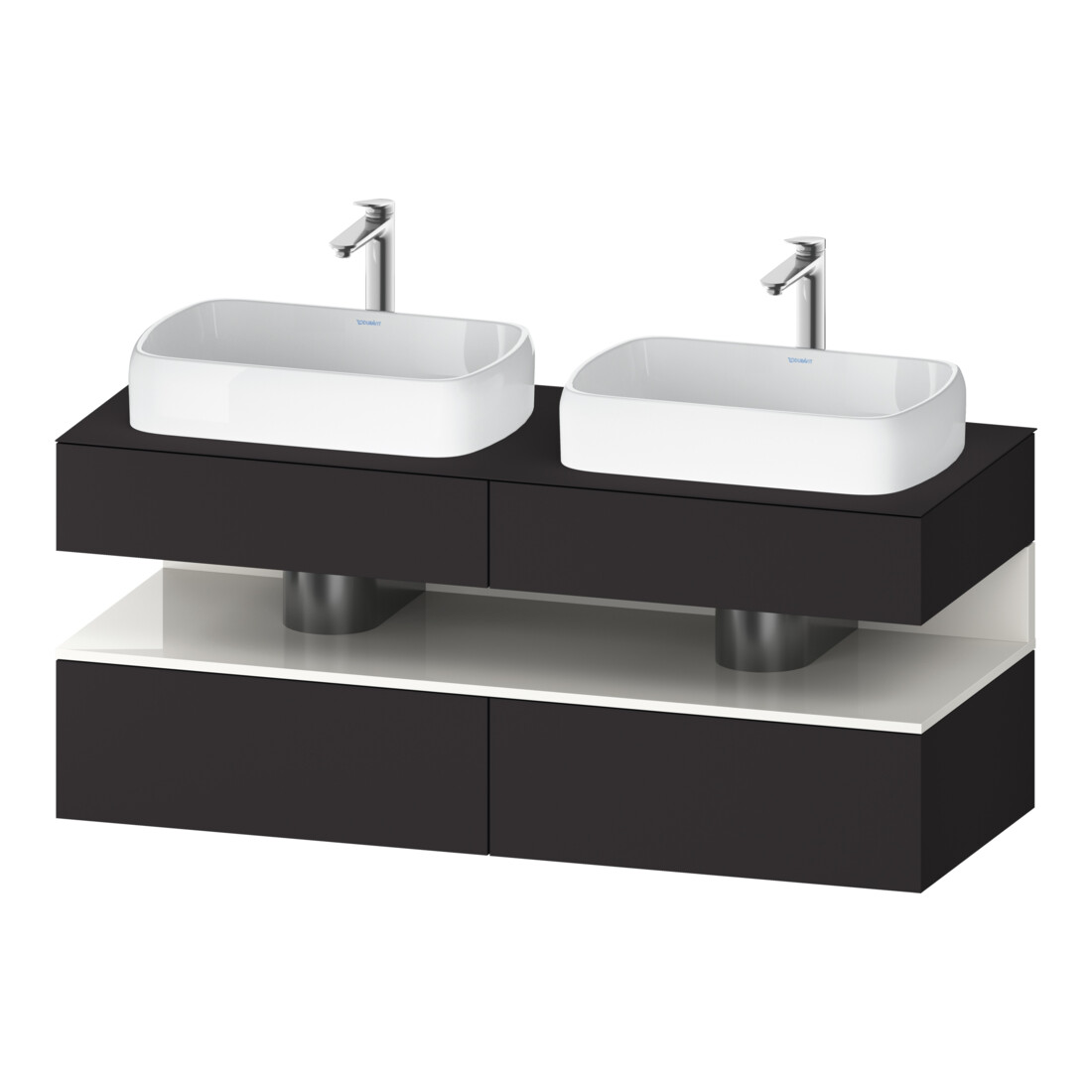 Duravit Waschtischunterschrank Qatego 140x55x60cm, w g/Gra m, Pl, Beck. beids.