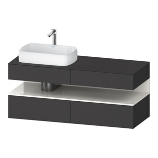 Duravit Waschtischunterschrank Qatego 140x55x60cm, w g/Gra m, Pl, Beck. li