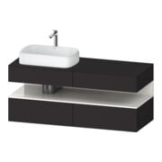 Duravit Waschtischunterschrank Qatego 140x55x60cm, w g/Gra m, Pl, Beck. li