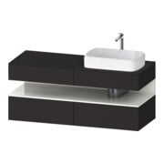 Duravit Waschtischunterschrank Qatego 140x55x60cm, w g/Gra m, Pl, Beck. re