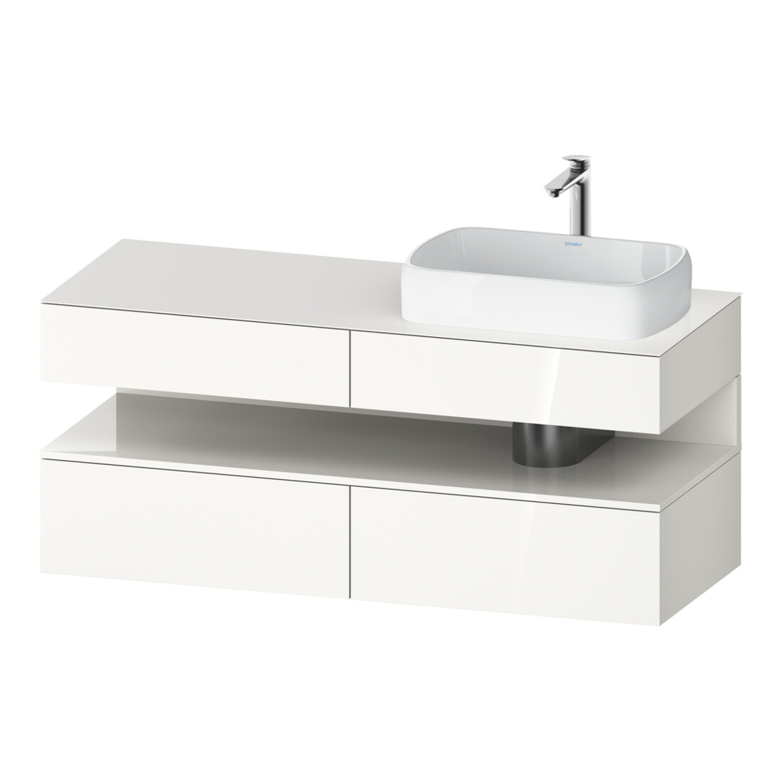 Duravit Waschtischunterschrank Qatego 140x55x60cm, w g, Pl, Beck. re, Nischenb