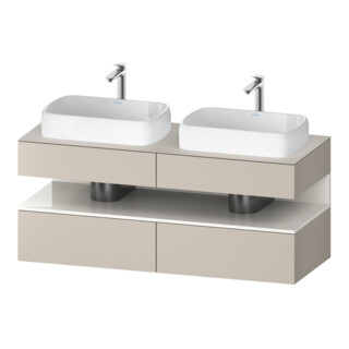 Duravit Waschtischunterschrank Qatego 140x55x60cm, w g/tau m, Pl, Beck. beids.